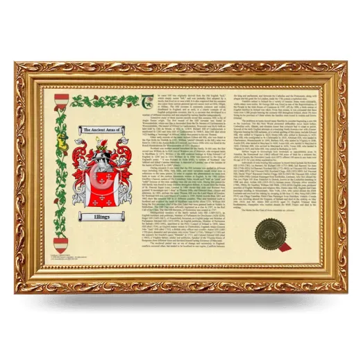 Ellings Armorial Landscape Framed - Gold