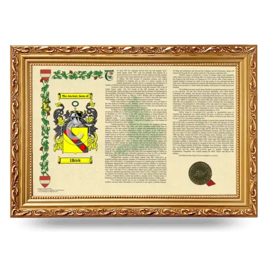 Ellrick Armorial Landscape Framed - Gold