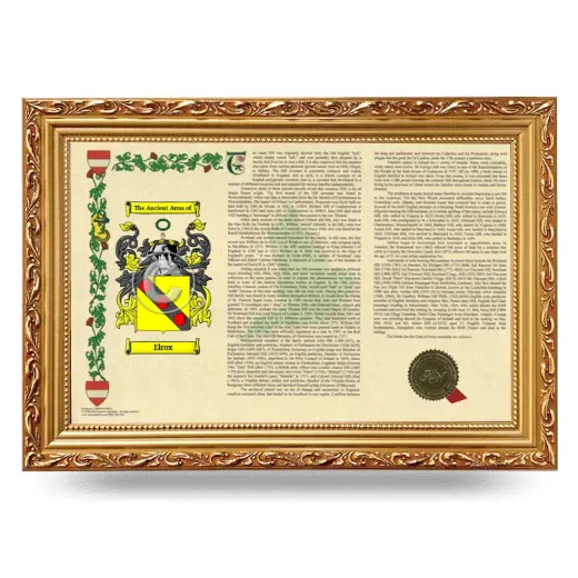Elrox Armorial Landscape Framed - Gold