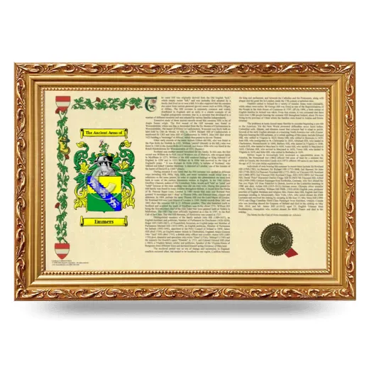 Emmers Armorial Landscape Framed - Gold