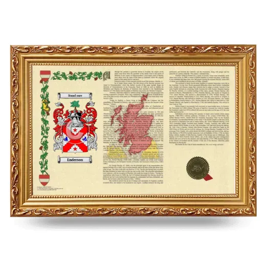 Enderson Armorial Landscape Framed - Gold