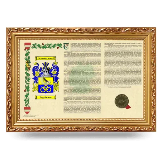 Engelmann Armorial Landscape Framed - Gold