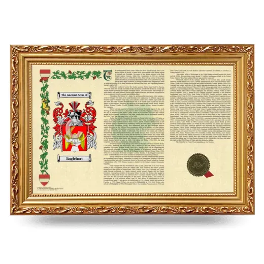 Englehart Armorial Landscape Framed - Gold