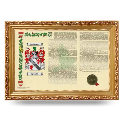 Epworth Armorial Landscape Framed - Gold