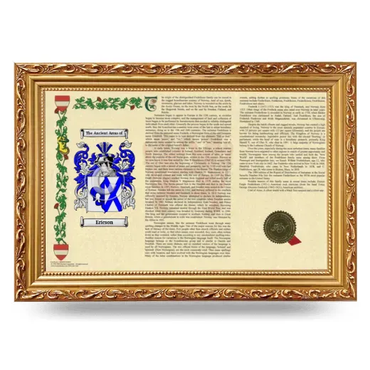 Ericson Armorial Landscape Framed - Gold