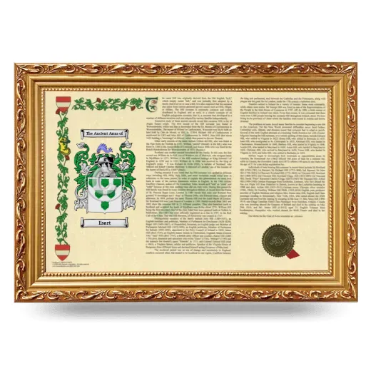 Esart Armorial Landscape Framed - Gold