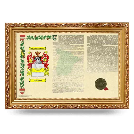 Escamilla Armorial Landscape Framed - Gold
