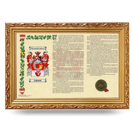 Espinola Armorial Landscape Framed - Gold