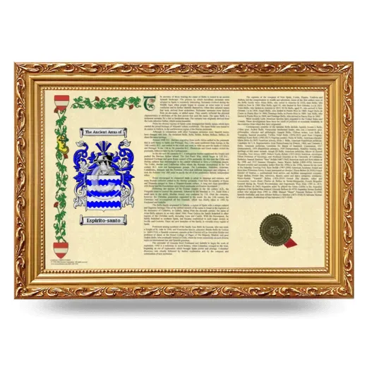 Espirito-santo Armorial Landscape Framed - Gold