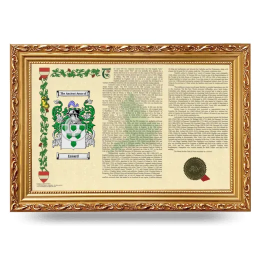Essard Armorial Landscape Framed - Gold