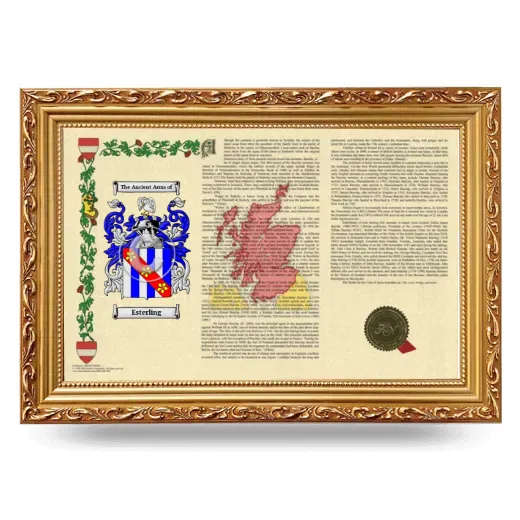 Esterling Armorial Landscape Framed - Gold