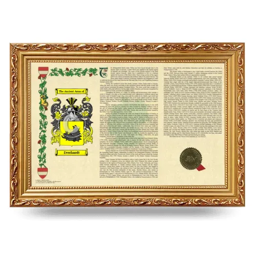 Everhardt Armorial Landscape Framed - Gold