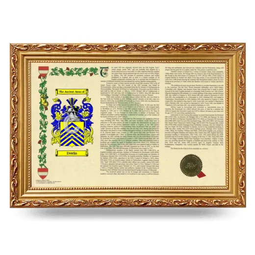 Everin Armorial Landscape Framed - Gold
