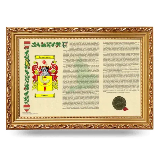 Eweart Armorial Landscape Framed - Gold
