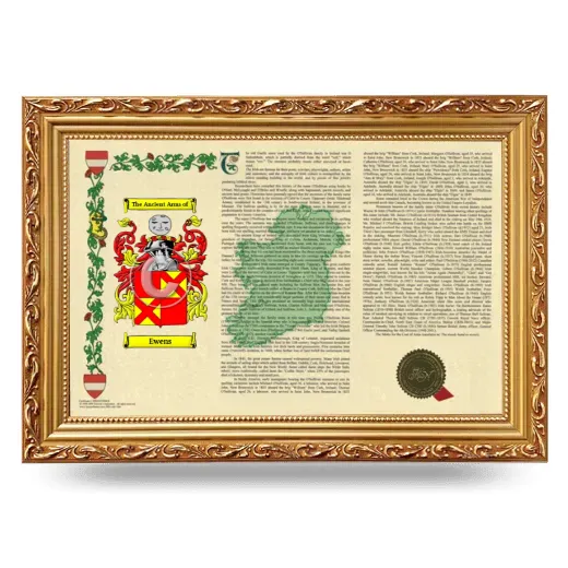 Ewens Armorial Landscape Framed - Gold