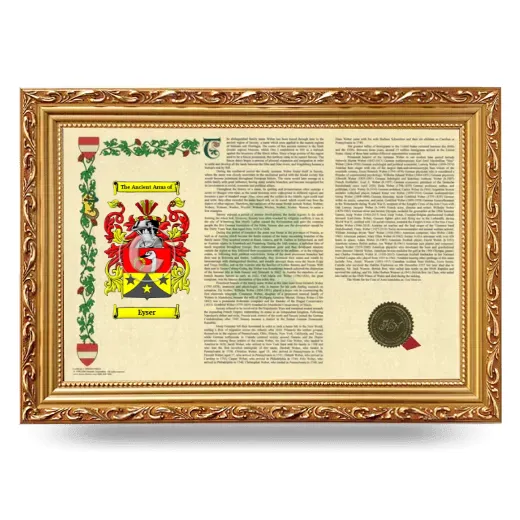 Eyser Armorial Landscape Framed - Gold
