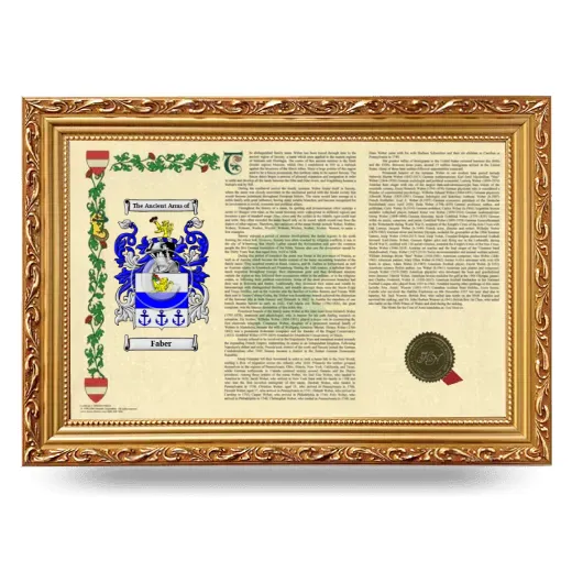 Faber Armorial Landscape Framed - Gold
