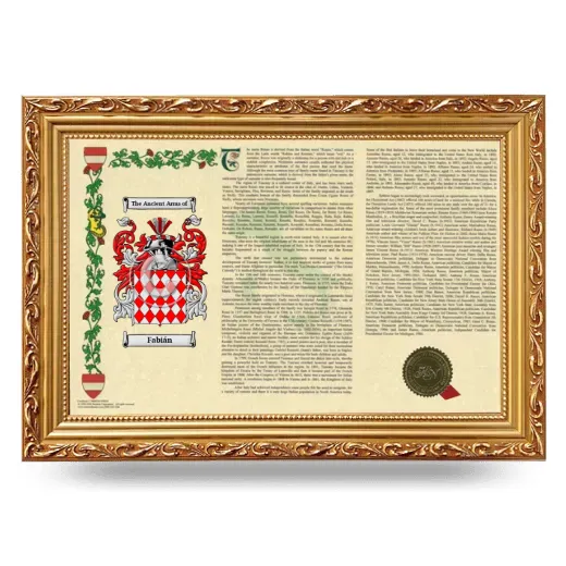 Fabián Armorial Landscape Framed - Gold