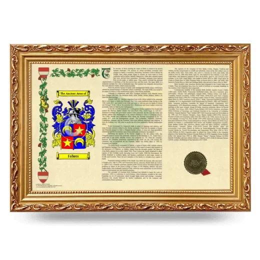 Fabres Armorial Landscape Framed - Gold