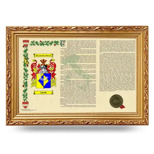 Faccio Armorial Landscape Framed - Gold