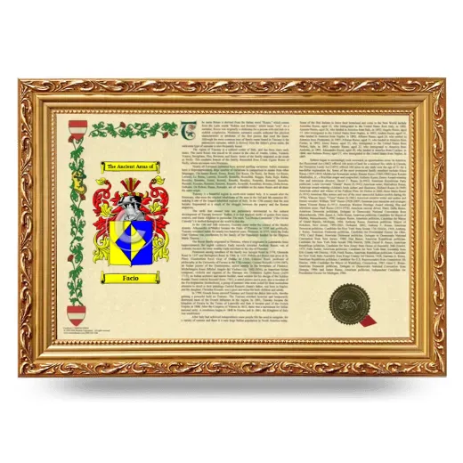 Facio Armorial Landscape Framed - Gold