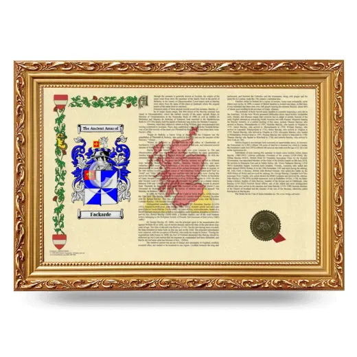 Fackarde Armorial Landscape Framed - Gold
