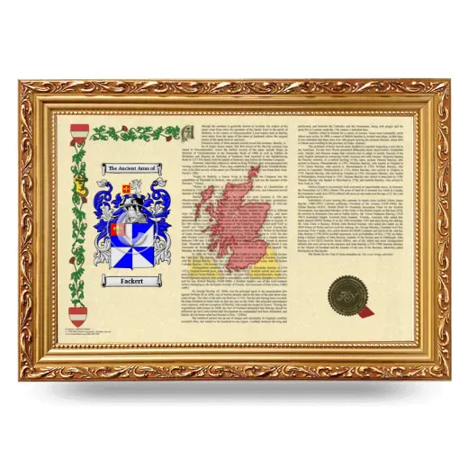 Fackert Armorial Landscape Framed - Gold