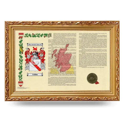 Fadem Armorial Landscape Framed - Gold