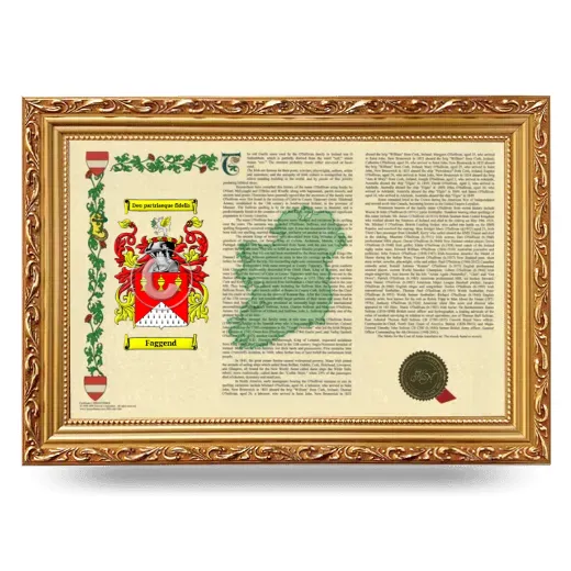 Faggend Armorial Landscape Framed - Gold