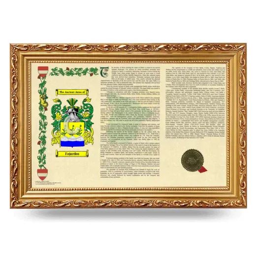Fajardos Armorial Landscape Framed - Gold