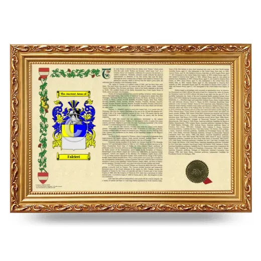 Falcieri Armorial Landscape Framed - Gold