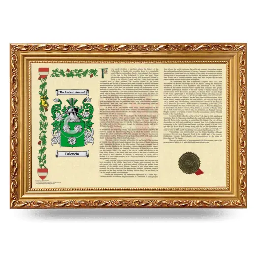 Falencia Armorial Landscape Framed - Gold