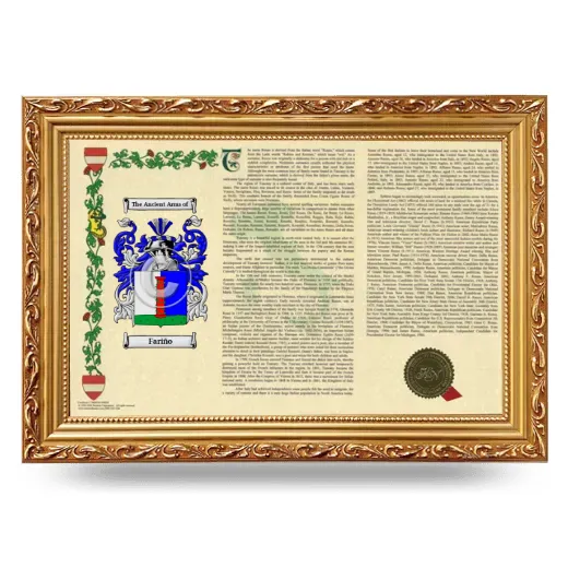 Fariño Armorial Landscape Framed - Gold