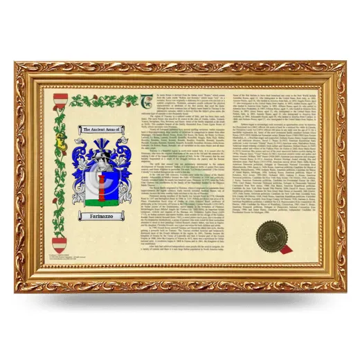 Farinazzo Armorial Landscape Framed - Gold