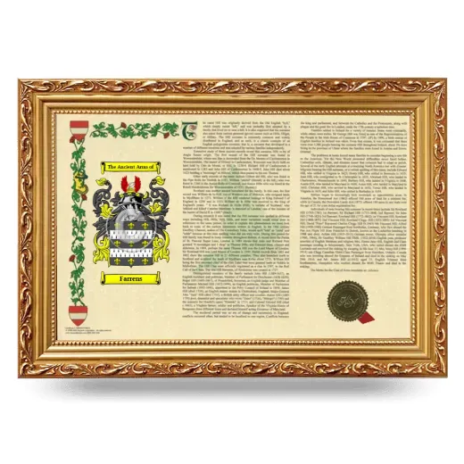 Farrens Armorial Landscape Framed - Gold