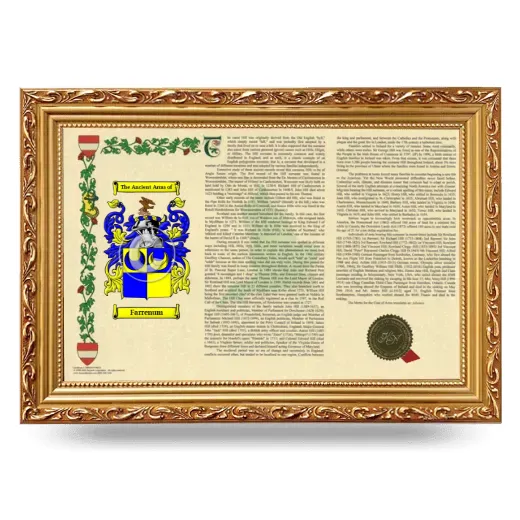 Farrenum Armorial Landscape Framed - Gold