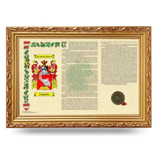 Fasnachts Armorial Landscape Framed - Gold
