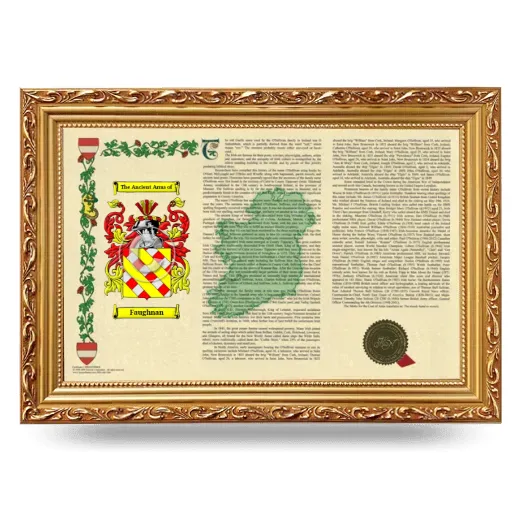 Faughnan Armorial Landscape Framed - Gold