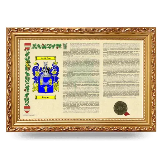 Faynes Armorial Landscape Framed - Gold