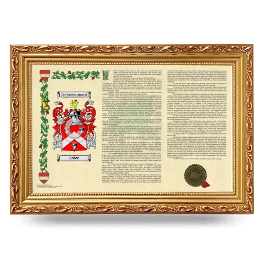 Fedor Armorial Landscape Framed - Gold