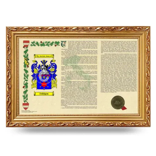 Fedrigon Armorial Landscape Framed - Gold