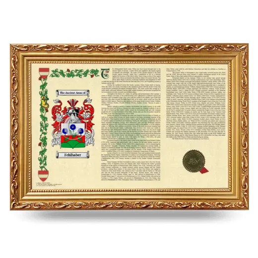 Fehlhaber Armorial Landscape Framed - Gold