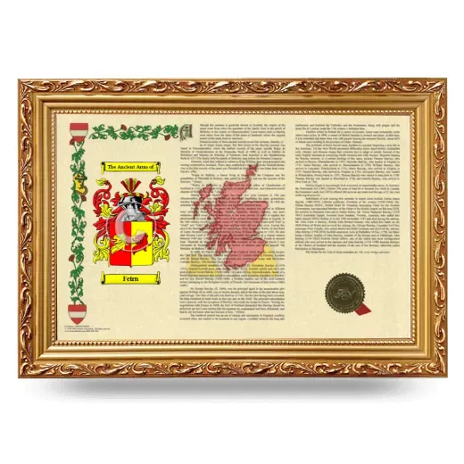 Feirn Armorial Landscape Framed - Gold
