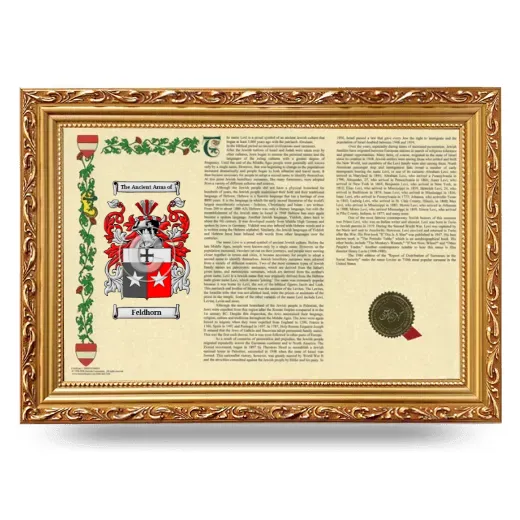 Feldhorn Armorial Landscape Framed - Gold