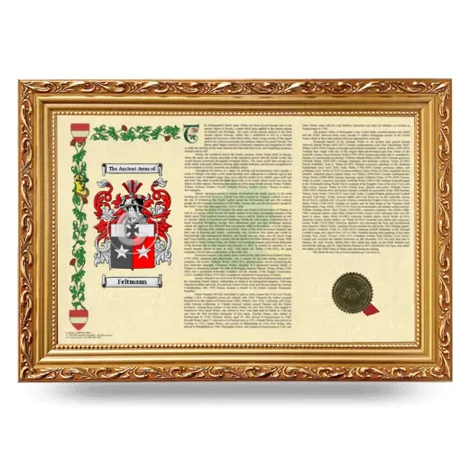 Feltmann Armorial Landscape Framed - Gold