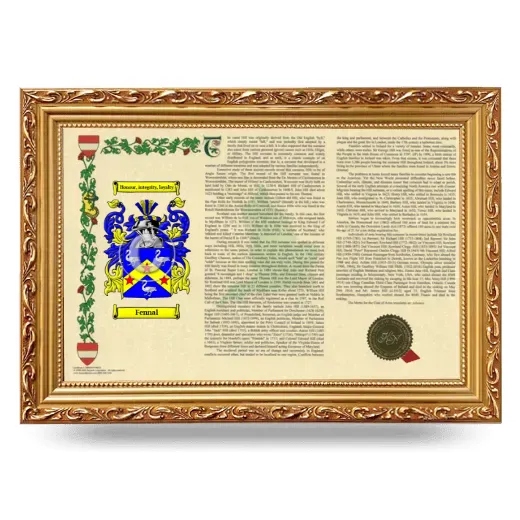 Fennal Armorial Landscape Framed - Gold