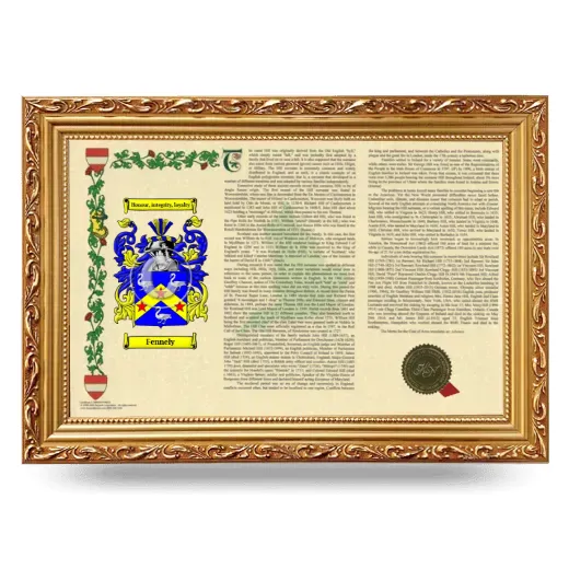 Fennely Armorial Landscape Framed - Gold