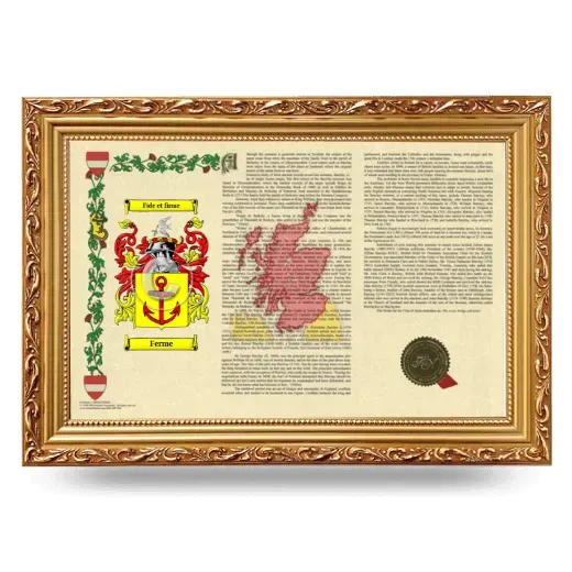 Ferme Armorial Landscape Framed - Gold
