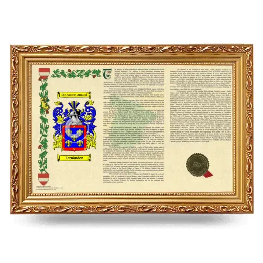 Fernàndez Armorial Landscape Framed - Gold