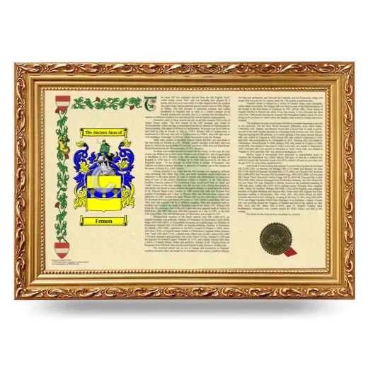 Fernan Armorial Landscape Framed - Gold